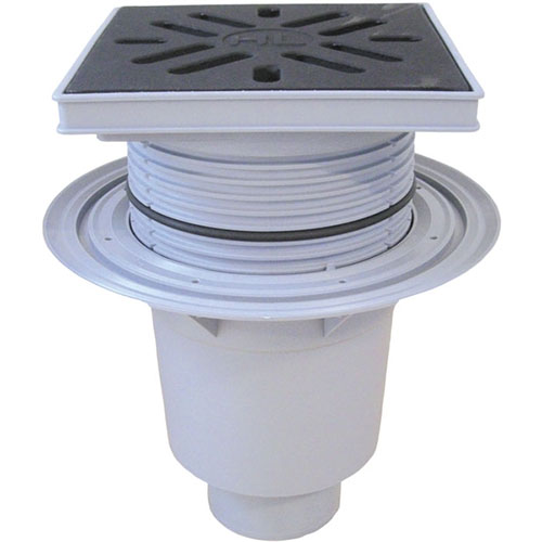 HL616W/5 Трап ПП PERFEKT с верт. выпуском, решёткой из чугуна и гидрозатвором DN160