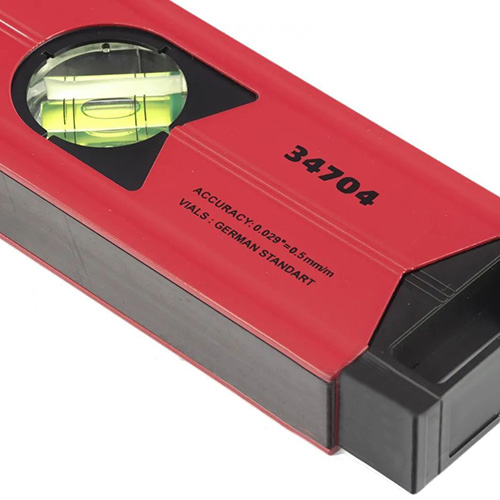 Уровень алюминиевый магнитный 3 глазка, 1 зеркальный, 400 мм