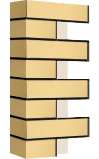 Правый откос фасадной термопанели Аляска Sand glatt, 40 мм