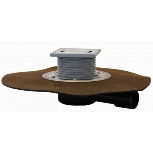 Трап HL510NHPr-3000.11 с решеткой HL037Pr.11E (Золото), элементом “Klik-Klak”, «СУХИМ» сифоном и гидроизоляционным полотном