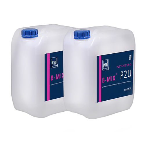 B-Mix P2U, 22 кг, Двухкомпонентная гидроактивная полиуретановая инъекционная система, Bergauf