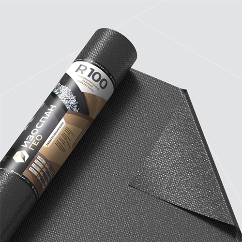 Изоспан ГЕО R100, 2,1х25 м, (52,5 м2) Высокопрочный тканый геотекстиль