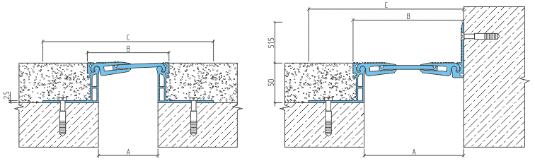 Деформационный шов ДША.Т-50/55, Аквабарьер
