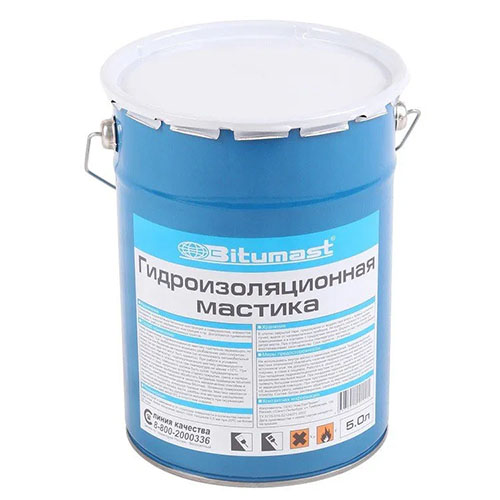 Мастика гидроизоляционная Bitumast 5 л, ведро