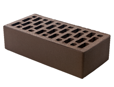Облицовочный кирпич одинарный, М-150,120x250x65, коричневый, Braer