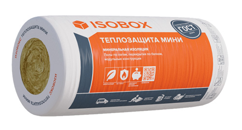 Мат минераловатный ISOBOX 44 R Теплозащита мини, 6560x610x50 мм, 8 м2, Технониколь