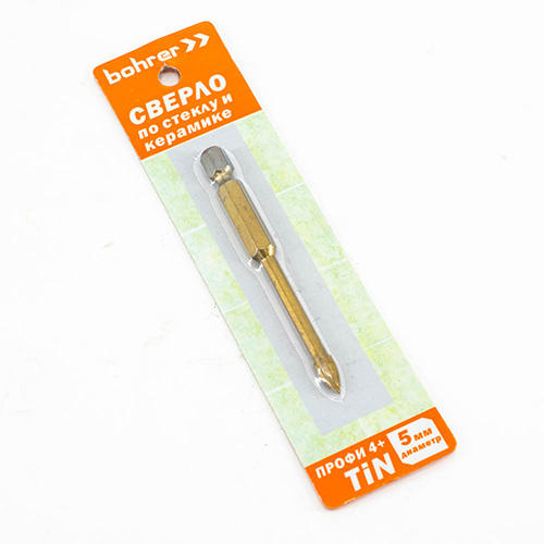 Сверло по керамике и стеклу 4+ 5,0 мм, Bohrer Профи