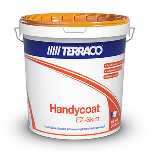 Готовая полимерная шпатлевка Terraco HANDYCOAT EZ-SKIM финишная, 5 кг ведро