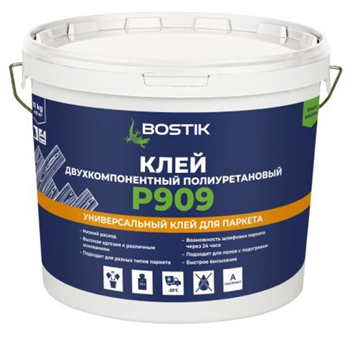 BOSTIK P909 (компонент А) универсальный клей для паркета полиуретановый, 10кг