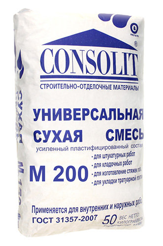 CONSOLIT  М-200 - сухая смесь монтажно-кладочная, 50 кг