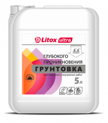 Грунтовка глубокого проникновения LITOX ULTRA, Литокс, 5 л