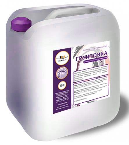 Грунтовка акриловая глубокого проникновения для наружных и внутренних работ, ТСК Дипломат, 10 л, канистра