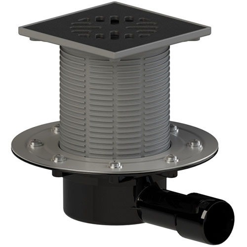 ТП-510.1PHs Трап ПП 50/40 гориз. выпуск решетка чугун 150х150 /гидрозатвор/