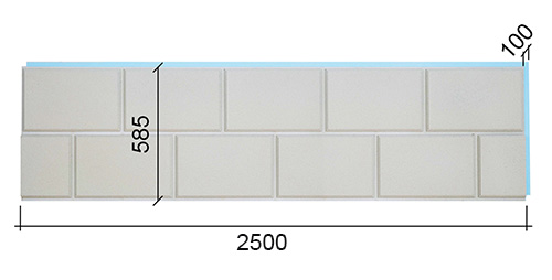 Фасадная панель RPG TermoRustic 100, 2500х585х100 мм, Ruspanel