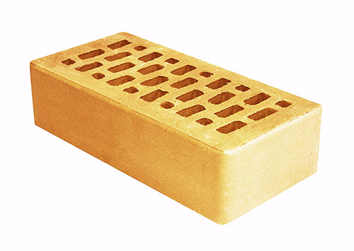 Облицовочный кирпич одинарный, М-150,120x250x65, желтый
