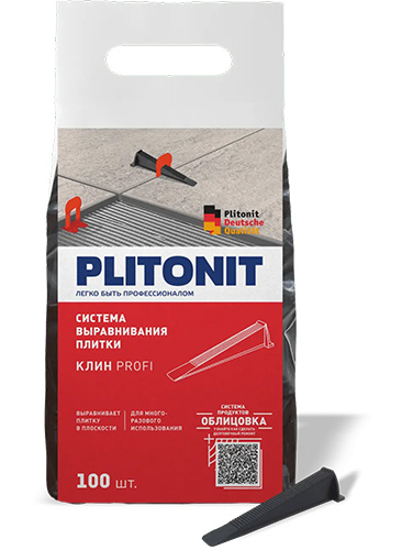 Система выравнивания плитки PLITONIT Клин SVP-PROFI, 100 шт. в пакете