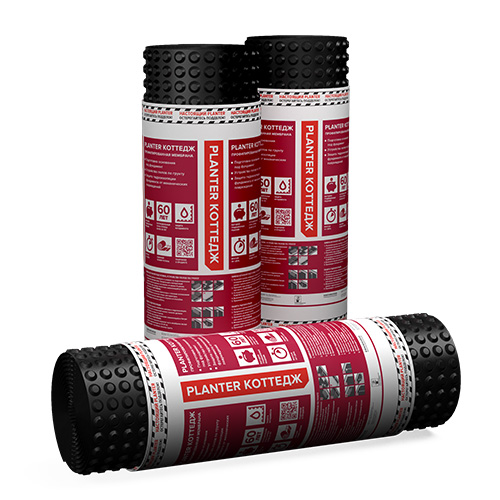 Профилированная мембрана PLANTER Коттедж 8х1 м (8 м² рулон)