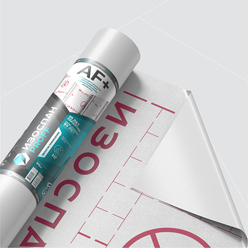 Изоспан AF+ белая, 55,12х1,27 м, (70 м2), Негорючая ветрозащитная паропроницаемая усиленная мембрана