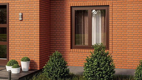 Фасадная панель ТН ОПТИМА, клинкер Красно-коричневый, Технониколь