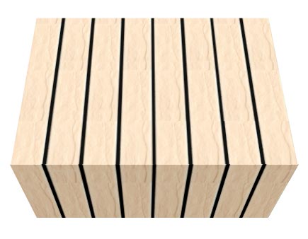 Перемычка фасадной термопанели Аляска Krem rustik, 40 мм