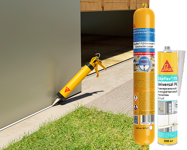 Унниверсальный эластичный ПУ герметик для применения внутри и снаружи Sikaflex®-719 Universal PU, 300 мл, белый