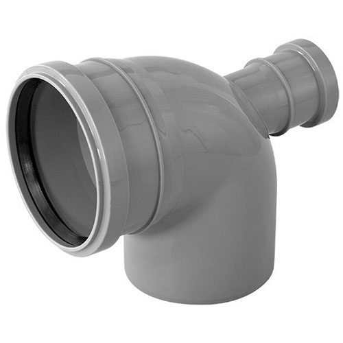 Отвод ПП 110х90* с выходом на 50 фронтальный