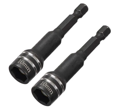 Биты под ключ М10 магнитные, 65 мм