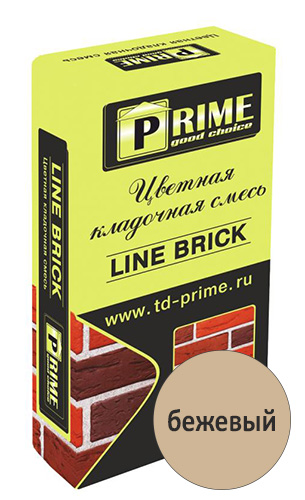 Цветная кладочная смесь Prime LineBrick Klinker, светло-бежевый, 25 кг мешок
