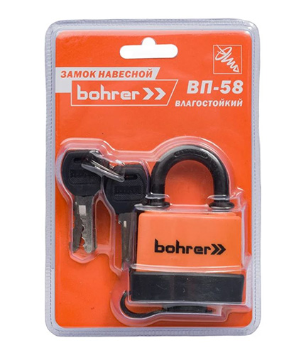 Замок навесной ВП-58 влагостойкий Bohrer