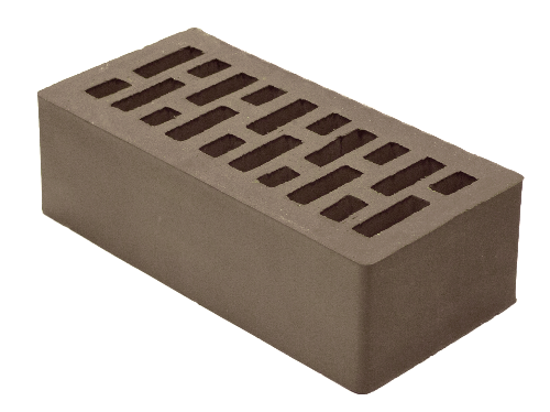 Облицовочный кирпич полуторный, М-200,120x250x88, коричневый
