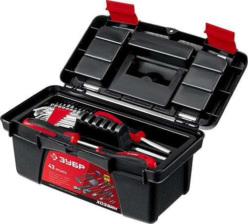 Универсальный набор инструмента для дома МАСТЕР, 42 предмета, ЗУБР Хозяин