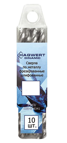 Сверло по металлу 4.8х86 мм Dinamic P9M3 фрез., 10 шт/уп., Hagwert