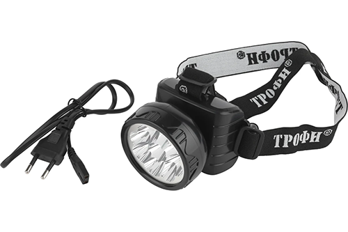 Фонарь налобный аккумуляторный TG9 9xLED, Трофи