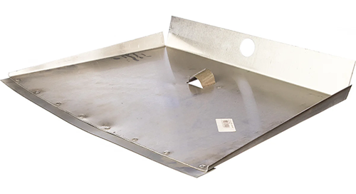 Лопата снегоуборочная алюминиевая 600х500 мм 3-х бортная с накладкой без черенка