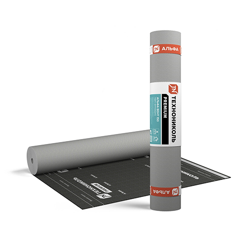 ТехноНиколь Альфа Вент 150 (1,5 x 50 м), Гидро-ветрозащитная диффузионная мембрана, 75 м2