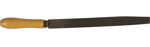 Напильник плоский деревянная рукоятка 73/6/4/1, 200 мм, Вихрь