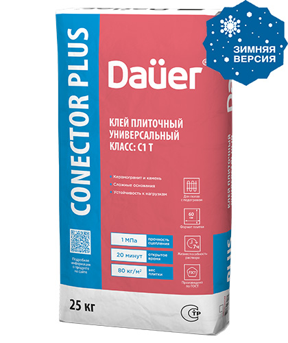 Conector Home Plus Зима, 25 кг, Клей плиточный Универсальный C1, Dauer, мешок