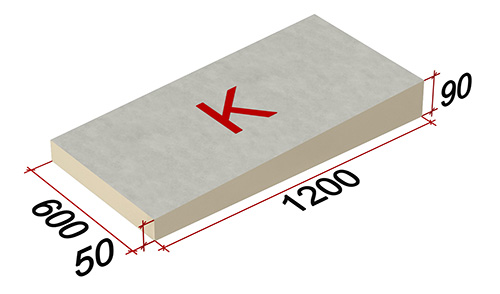 Плиты уклонообразующие LOGICPIR Slope-3,4% (K) СХ/СХ 1200Х600Х50-90, Технониколь, клиновидная теплоизоляция