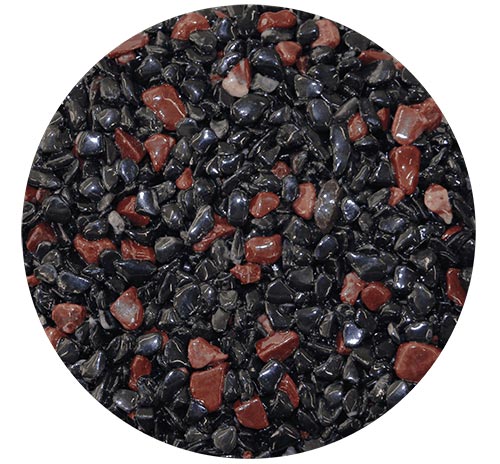 Декоративное дренирующее эксплуатируемое покрытие Terraco Addagrip Amber Красный Графит, 3к, комплект 105,35 кг, ведро