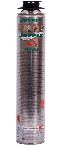 Jetfix 65 Green Пена монтажная профессиональная всесезонная 800 мл