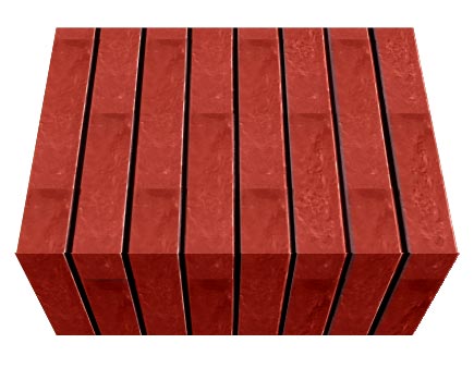 Перемычка фасадной термопанели Аляска Rot rustik, 40 мм