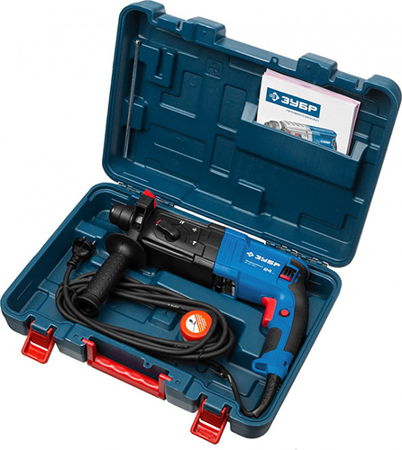 Перфоратор SDS-plus, ЗП-24-750 К, реверс, горизонтальный, 750 Вт, ЗУБР Профессионал