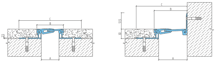 Деформационный шов ДША.Т-30 - УГЛ/070, Аквабарьер