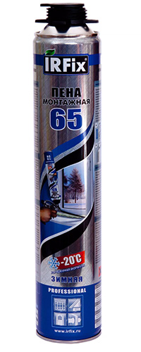 IRFix 65 Зимняя профессиональная монтажная пена, 750 мл