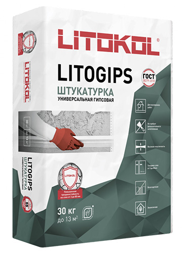 Гипсовая штукатурка LITOGIPS, LITOKOL, мешок, 30 кг