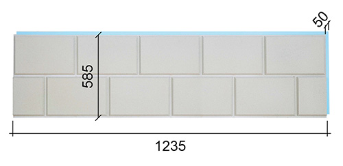 Фасадная панель RPG TermoRustic 50, 1235х585х50 мм, Ruspanel