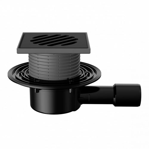 T 510.0 POsB Трап горизонтальный регулируемый 510 с чугунной решеткой, без запахозапирающего устройства, без фланца