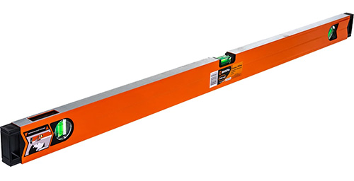 Уровень алюминиевый магнитный 3 глазка, 1 зеркальный, 1000 мм