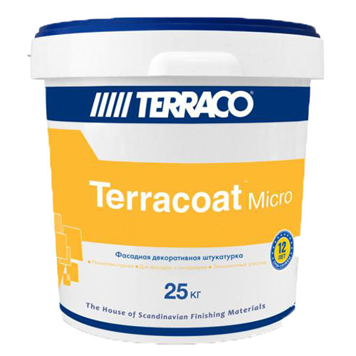Декоративная штукатурка Terraco на акриловой основе Terracoat Micro (G) База NP, 25 кг ведро