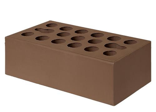 Облицовочный кирпич полуторный, М-150,120x250x88, коричневый
